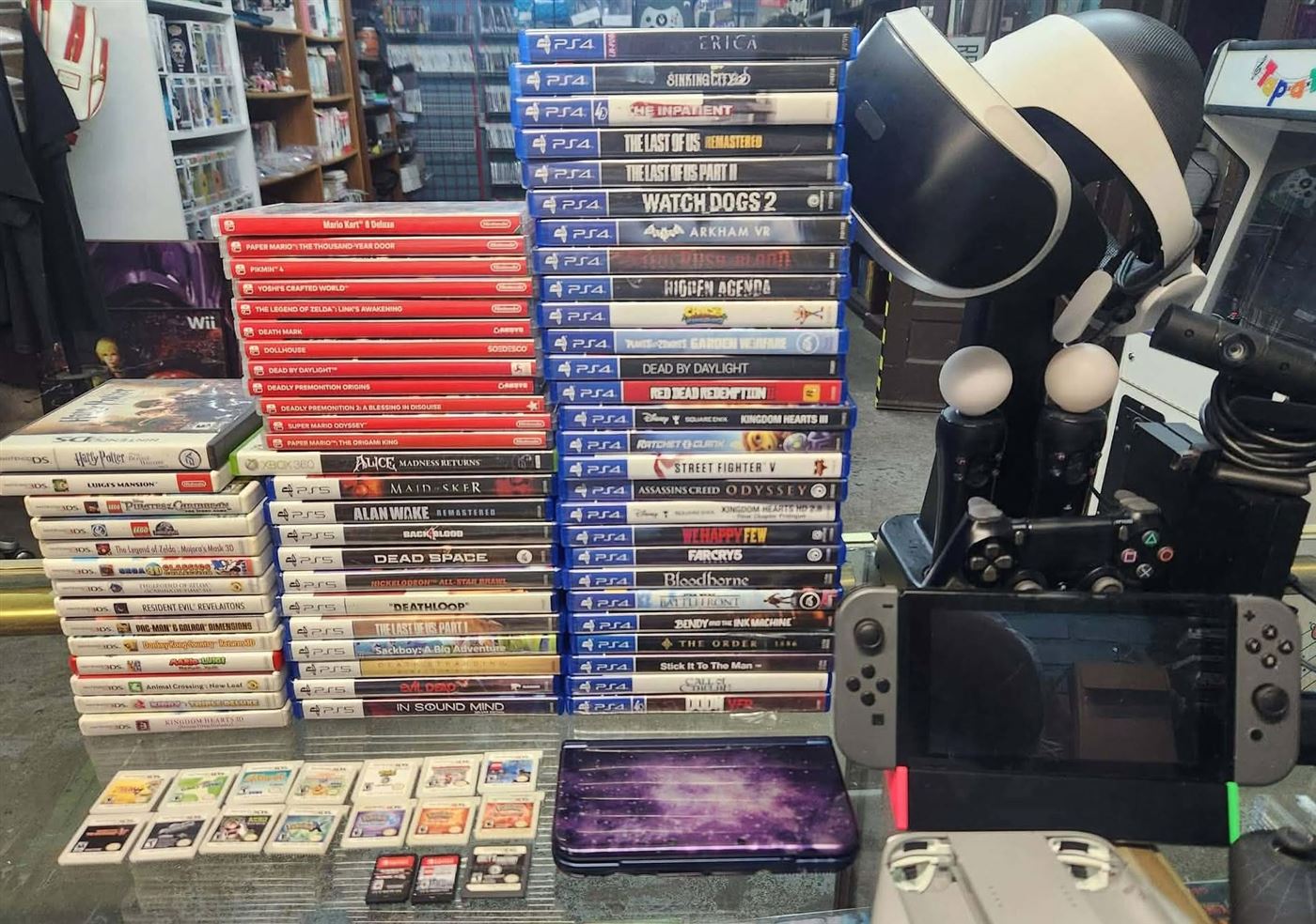PS4, PS5, Switch and 3DS games with a New 3DS XL, Switch and PS VR