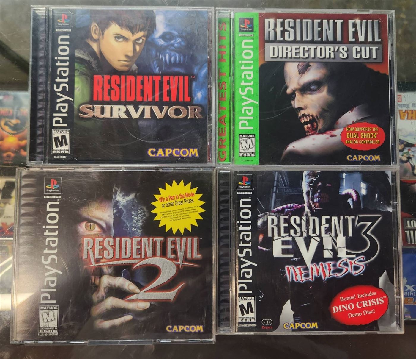 Resident Evil Survivor, Director's Cut, 2 and 3: Nemesis for PlayStation